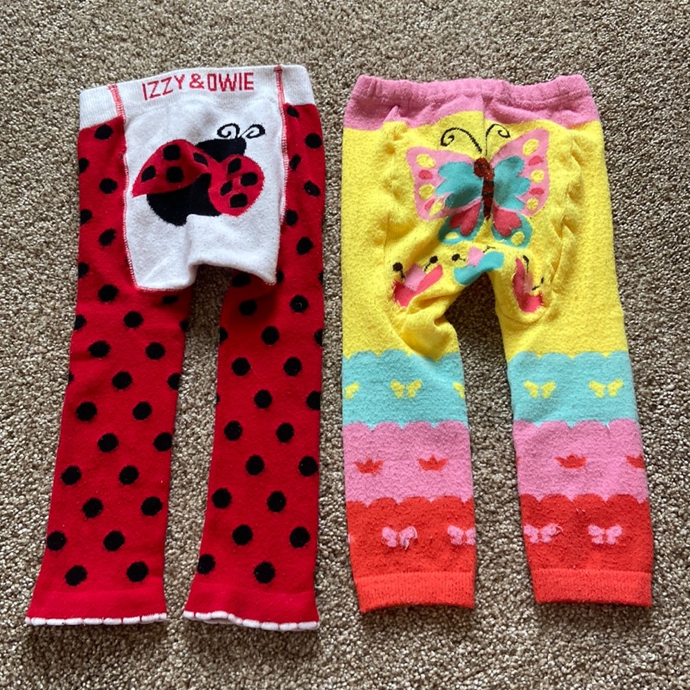 2 Pairs Girls’ Sweater Pants - Approximately 6 Months